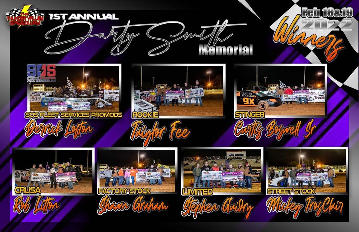 1st Annual Darty Smith Memorial Winners