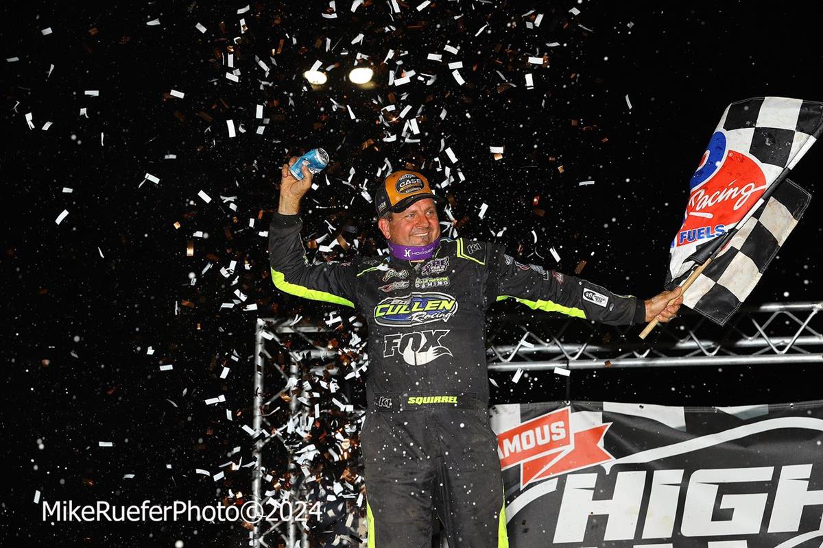 Highland Speedway (Highland, IL) – World of Outlaws – Beat the Heat 40 – August 14th, 2024. (Mike Ruefer Photo)