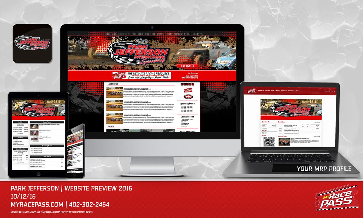 MyRacePass Generates Pro Platinum Graphics for Park Jefferson International Speedway