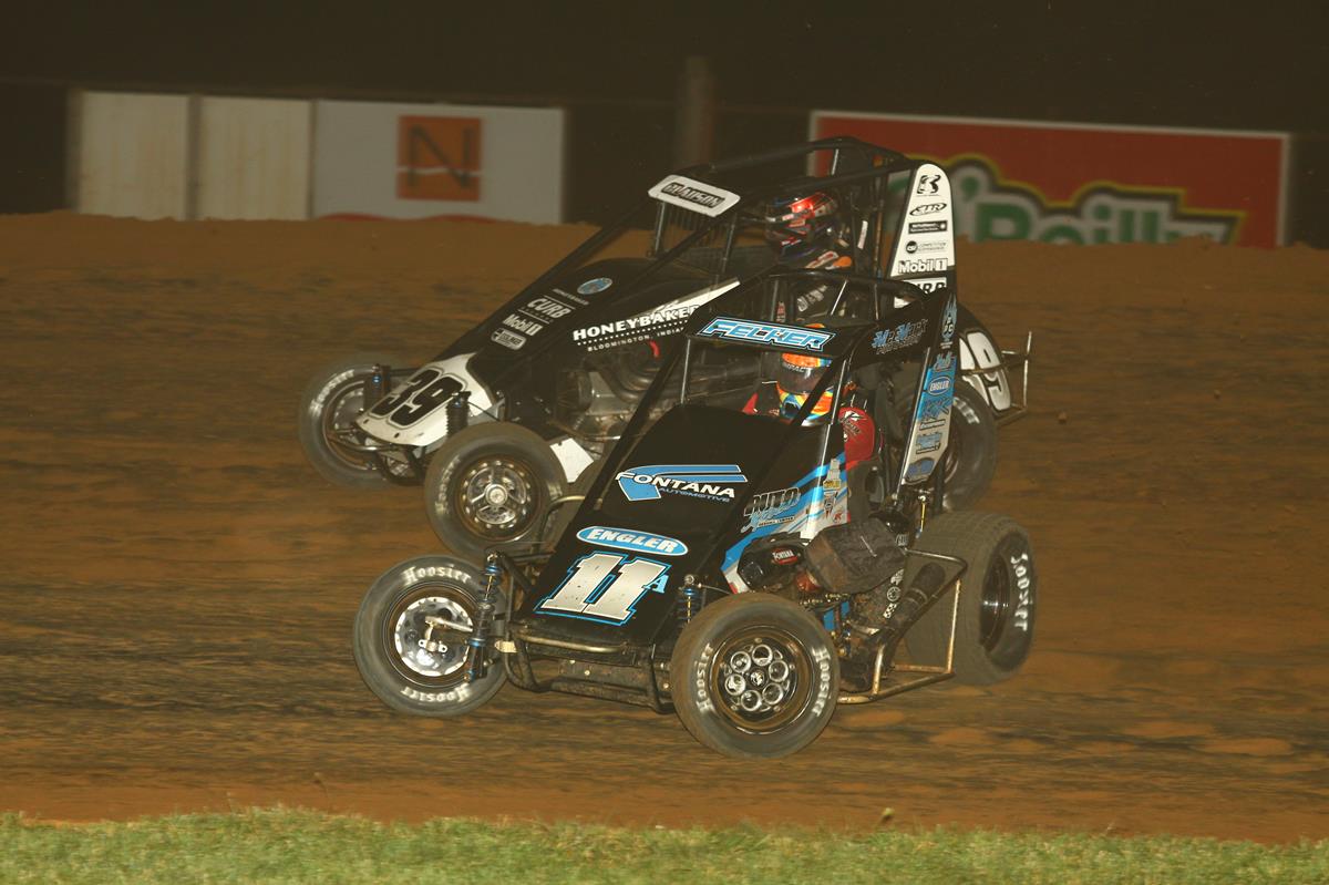 Felker Settles For Second Place After Leading First Half of POWRi Feature