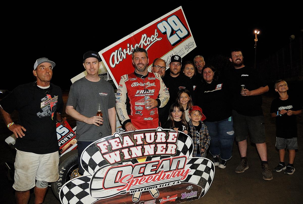 Bud Kaeding wins one for Davy on Friday at Ocean Speedway