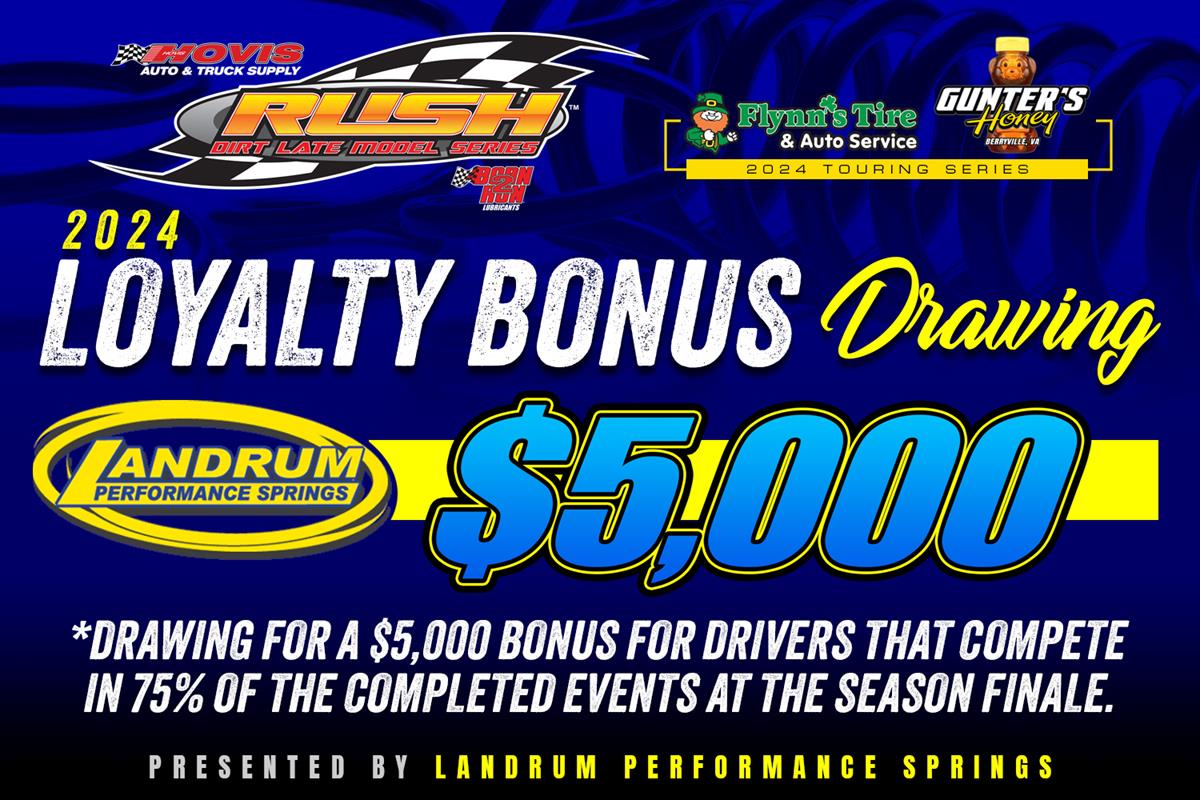 LANDRUM PERFORMANCE SPRINGS INCREASES SUPPORT OF HOVIS RUSH RACING SERIES; WILL PRESENT $5,000 "LOYALTY BONUS" & VICTORY LANE FOR RUSH LM FLYNN'S TIRE