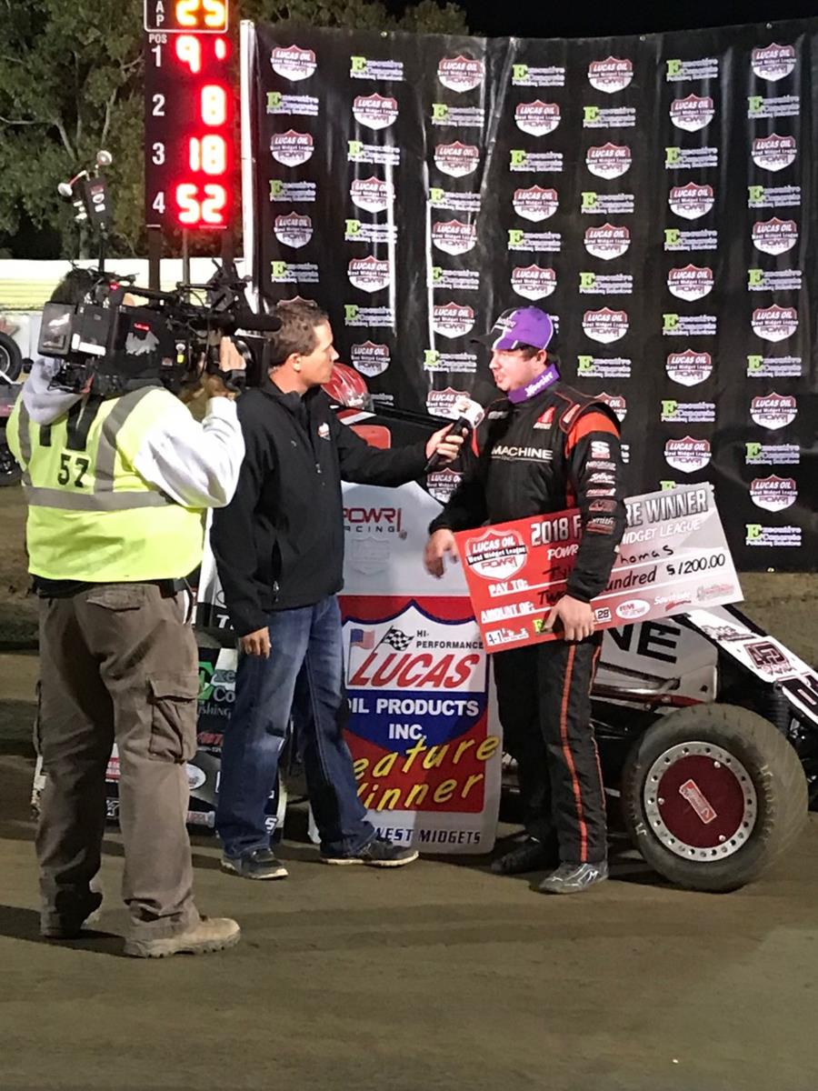 Tyler Thomas Tops POWRi West at Creek County’s “Fall Fling”
