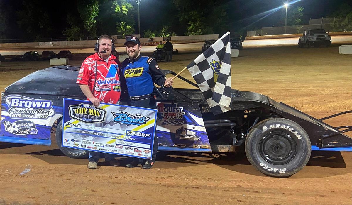 Chris Wilson Wins Brucebilt Performance Iron-Man Modified Series Event at Boyd’s Speedway