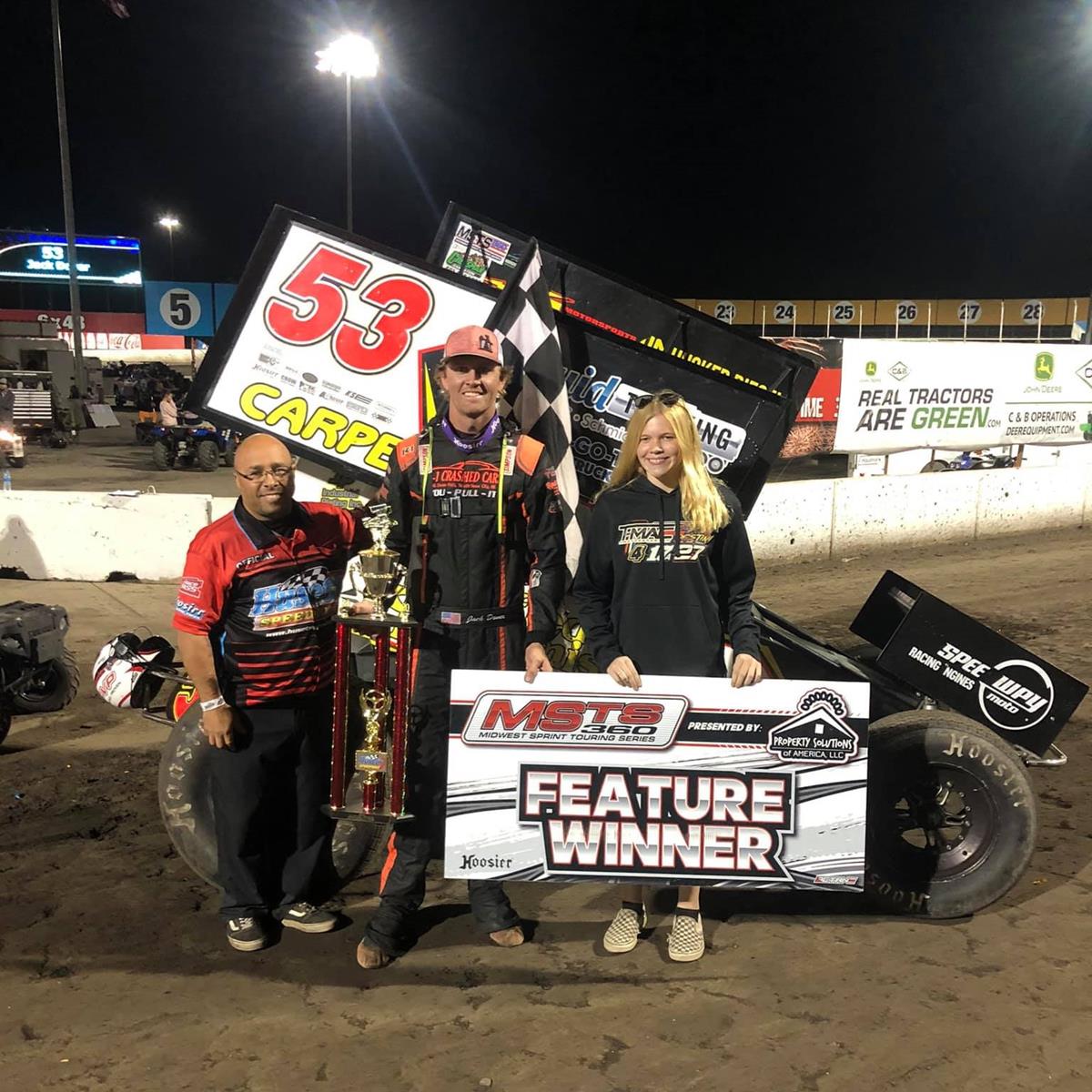 Dover Sweeps Midwest Sprint Touring Series Doubleheader at Huset’s Speedway