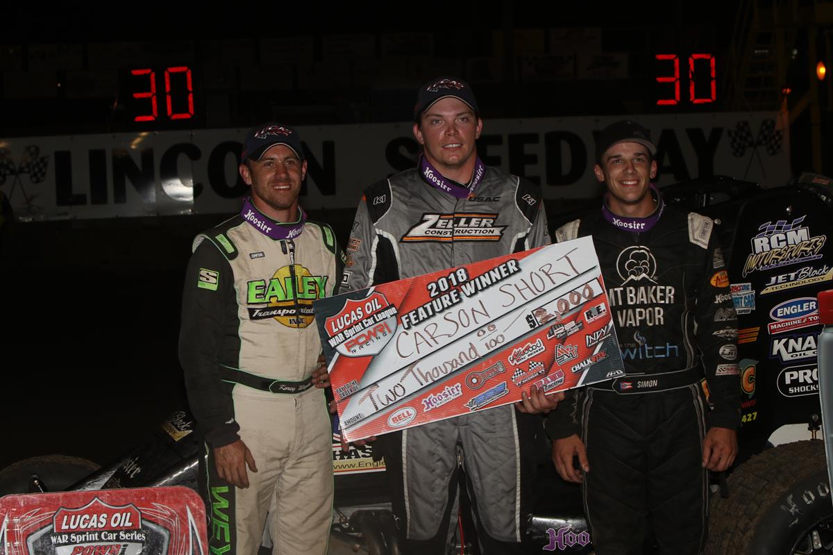 CARSON SHORT SCORES FIRST WAR WILDCARD WIN