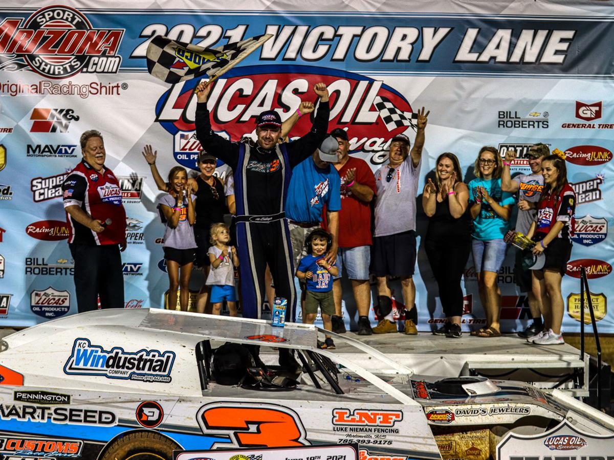 Bidinger wins USRA Modified thriller to headline Lucas Oil Speedway action; Allen, Fennewald, Bryant and Beck also prevail