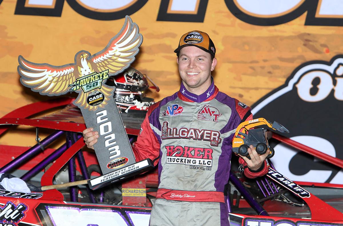 Pierce Dominates Hawkeye 50 at Boone Speedway