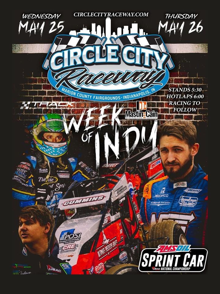 USAC AMSOIL Sprint Car National Championship Returns to Circle City May 25th-26th