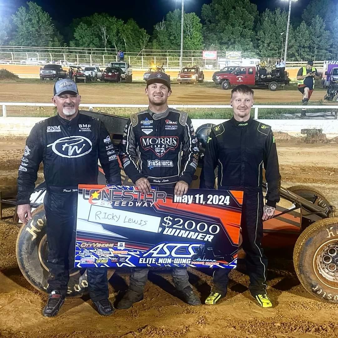 Ricky Lewis Strikes With ASCS Elite Non-Wing At Lonestar Speedway