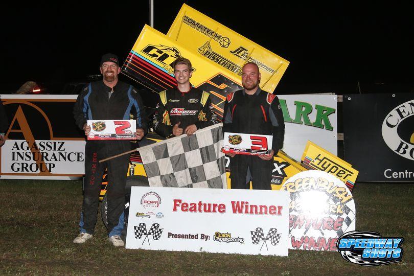 Alex Therrien Thrills in POWRi Lightning Sprint Nationals Night Three Victory at Greenbush