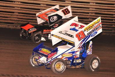 Mark racing with Ian Madsen earlier in the year