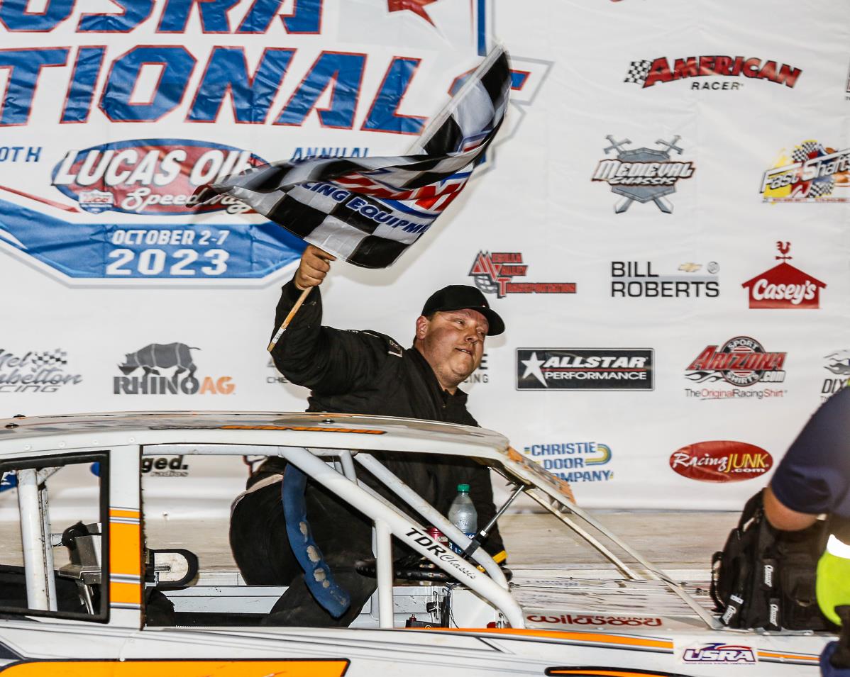 Gulbrandson earns Hobby Stocks Shootout win on Night 2 of Summit USRA Nationals at Lucas Oil Speedway