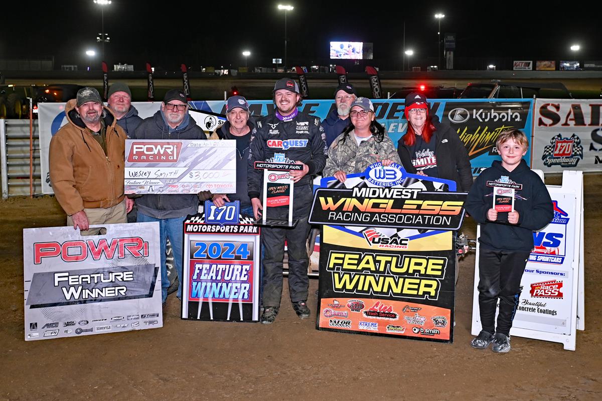 SMITH & RUSSELL VICTORIOUS AT ROD END SUPPLY OPEN WHEEL CLASSIC