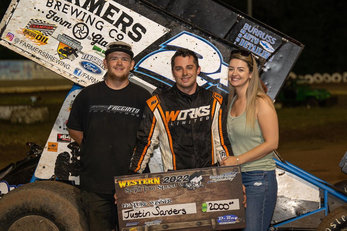 Justin Sanders Doubles Up 2022 Speedweek Northwest Winning Account At CGS With Wednesday Night Victory