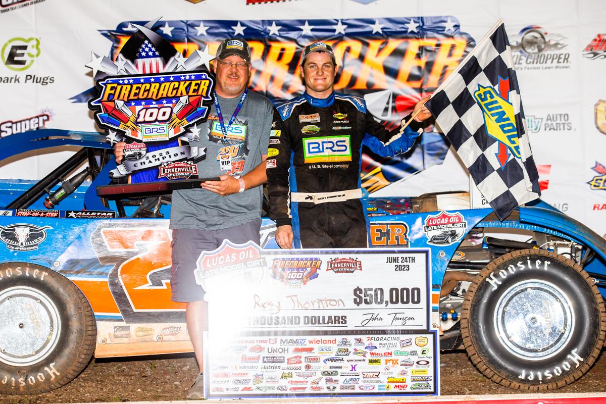 Ricky Thornton Jr. Cashes in on First Career Firecracker 100 at Lernerville