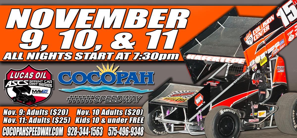Classes Finalized For Lucas Oil ASCS National Tour Finale at Cocopah Speedway