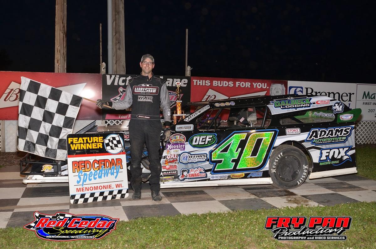 Buzzy Adams Bags Two-Win Night at Red Cedar Speedway
