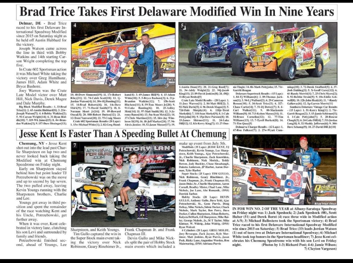 Brad Trice Takes the Checkered at Blue Hen Disposal Night at DIS