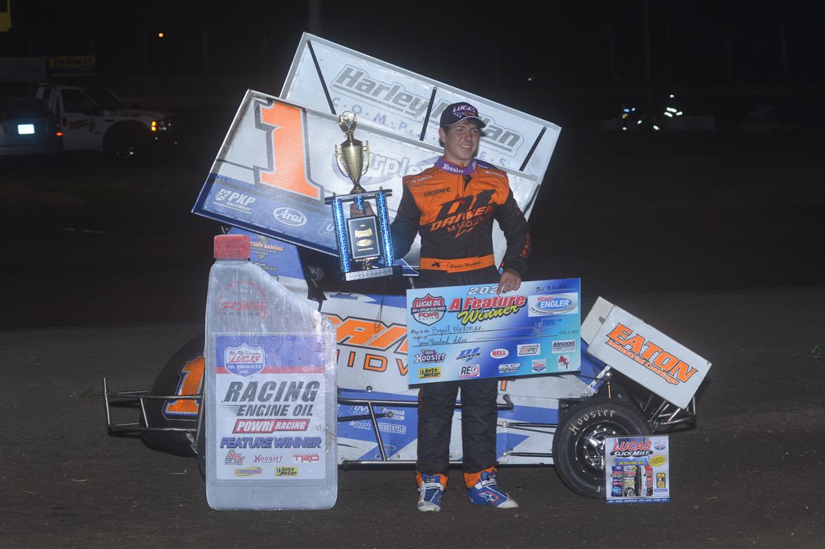 Bryant Wiedeman Makes his First Trip to POWRi Victory Lane.