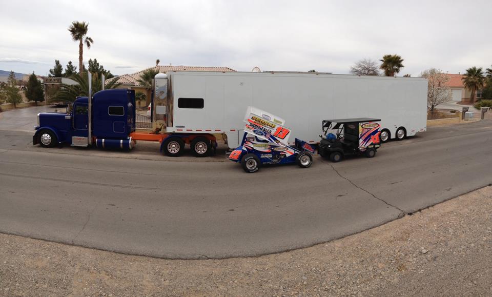 The rig and car in Vegas posing for a few photos