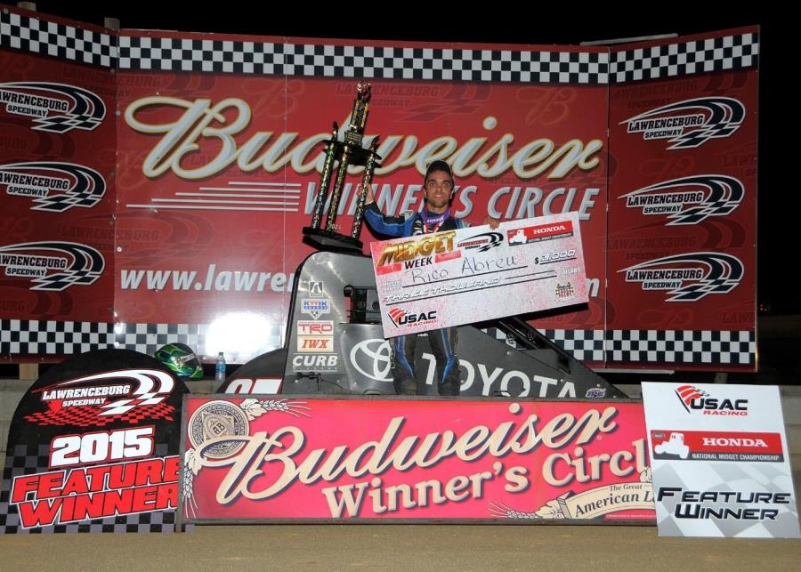Abreu Attacks for Lawrenceburg Midget Week Triumph