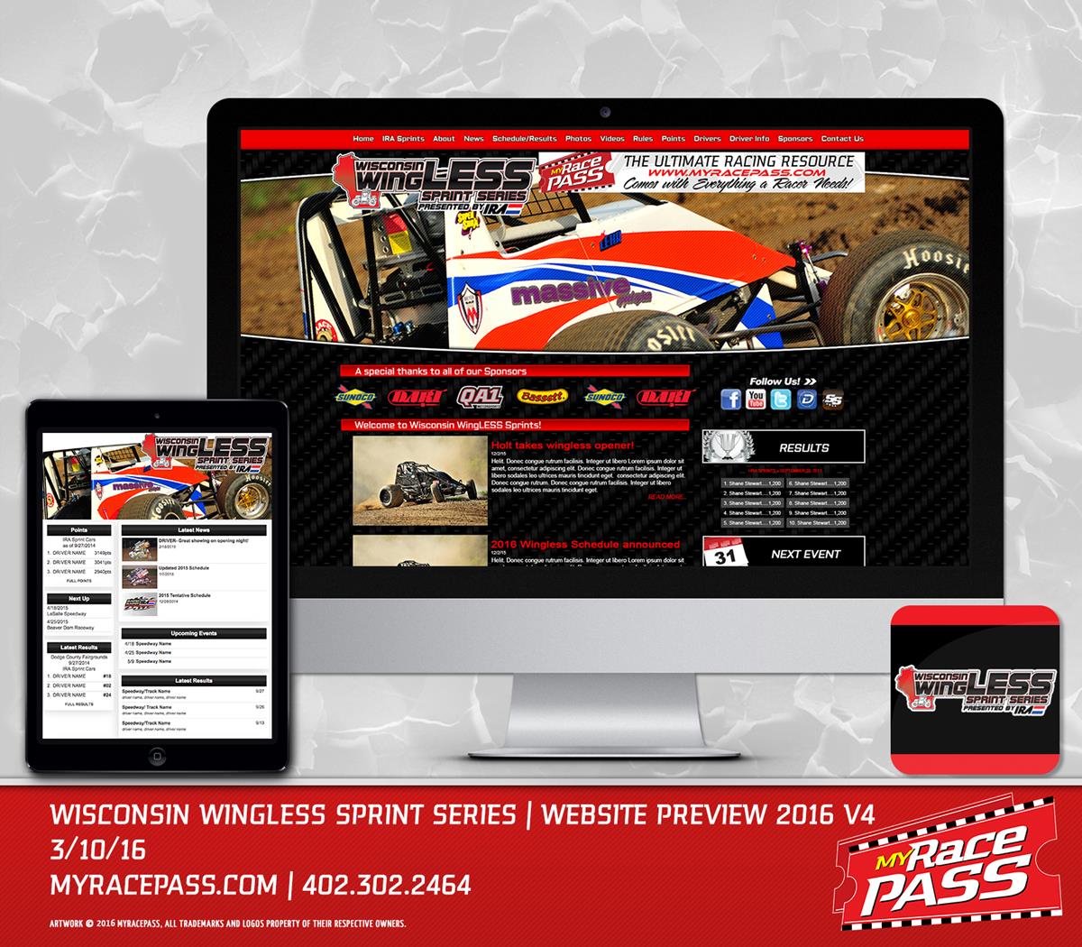 MyRacePass Produces Pro Platinum Website for Wisconsin Wingless Sprint Series