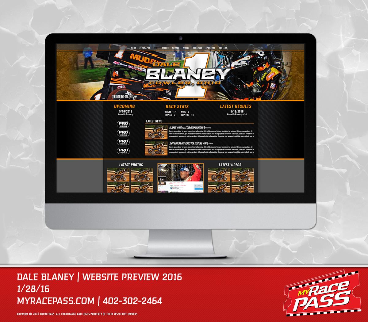MyRacePass Develops Pro Platinum Package for Dale Blaney