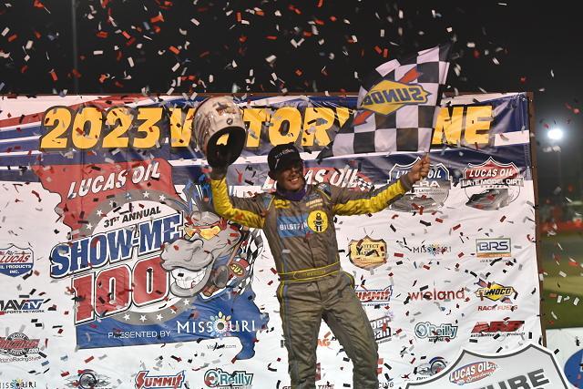 DEVIN MORAN INHERITS LUCAS OIL SHOW-ME 100 VICTORY