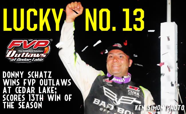 Schatz Scores Lucky 13 at Cedar Lake