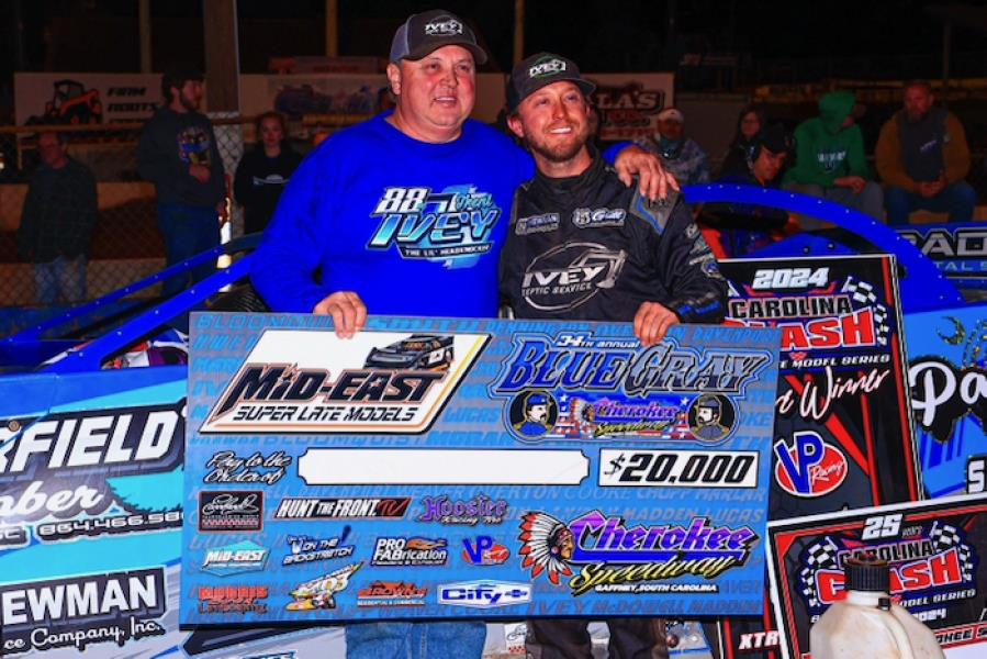 Cherokee Speedway (Gaffney, SC) – Carolina Clash Super Late Model Series & Mid-East Super Late Model Series – Blue/Gray – November 17th, 2024. (ZSK Photography)