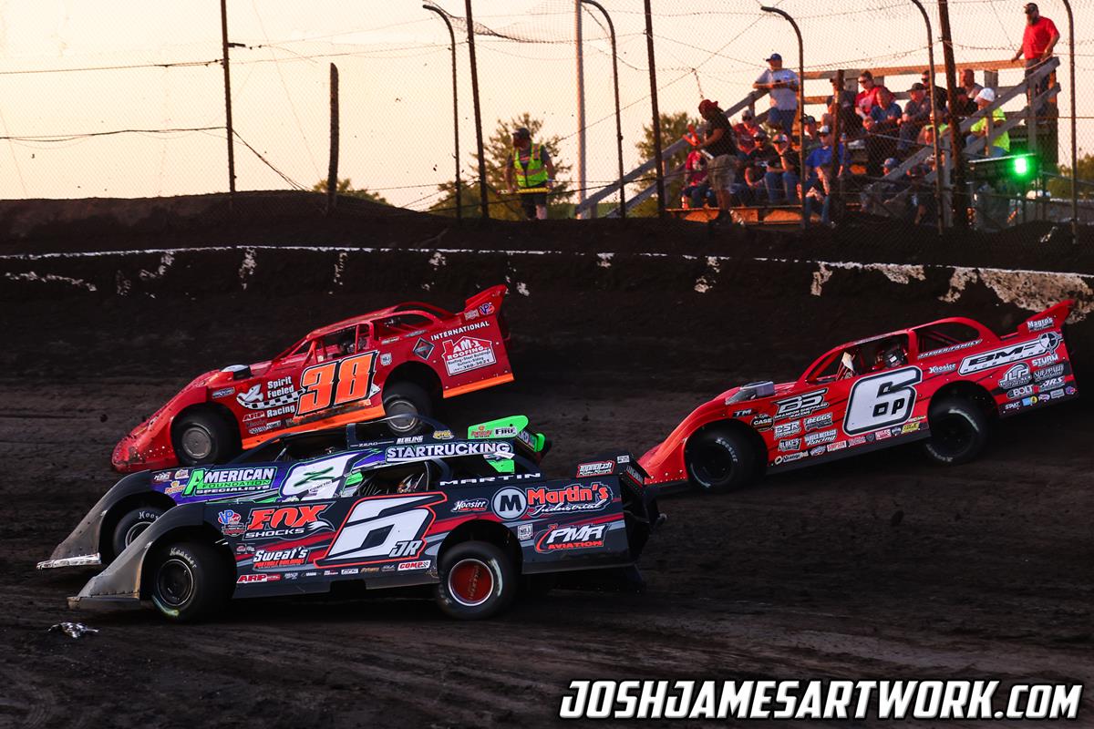 Macon Speedway (Macon, Ill) – DIRTcar Summer Nationals – Herald & Review 100 – July 6th, 2023. (Josh James Artwork)