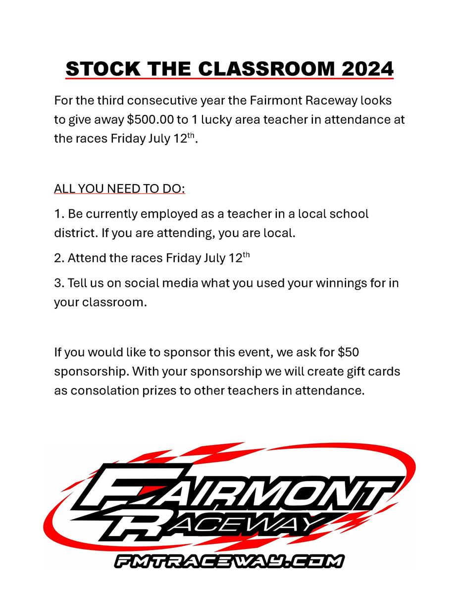 2024 STOCK THE CLASSROOM FRIDAY JULY 12TH