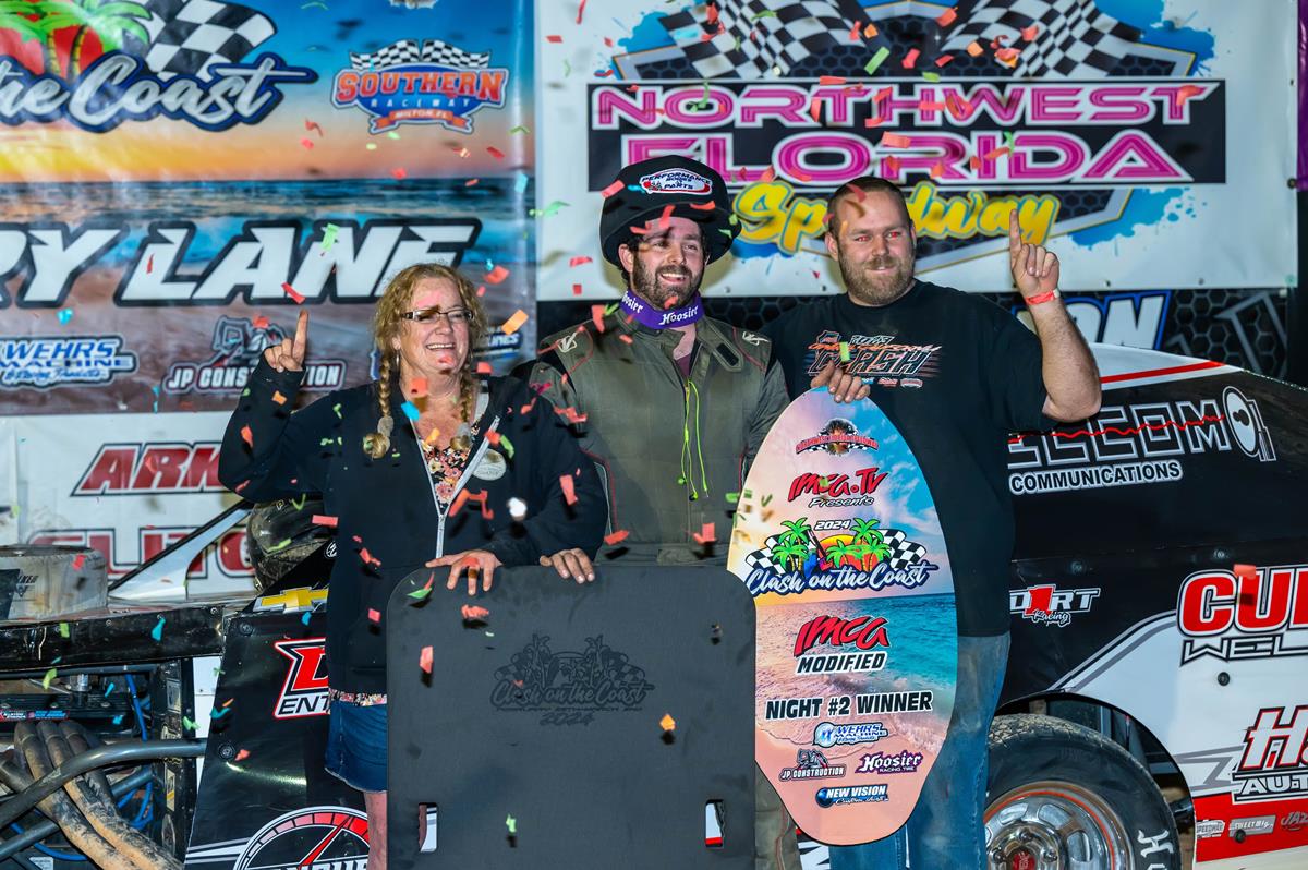 Fitz tops next level competition for IMCA Modified Clash on the Coast win