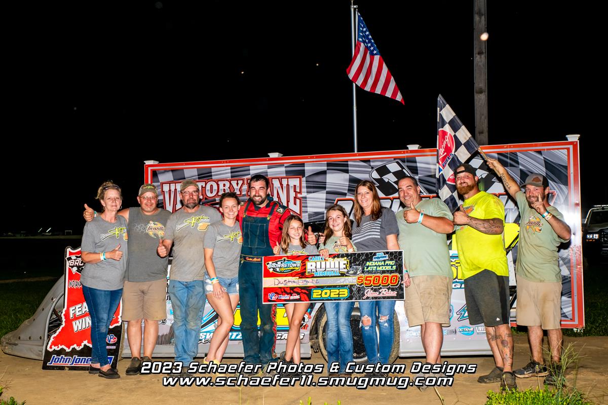 Brownstown Speedway (Brownstown, IN) – Indiana Crate Late Model Series – Cary Ruwe Memorial – August 26th, 2023. (Schaeffer Photo)