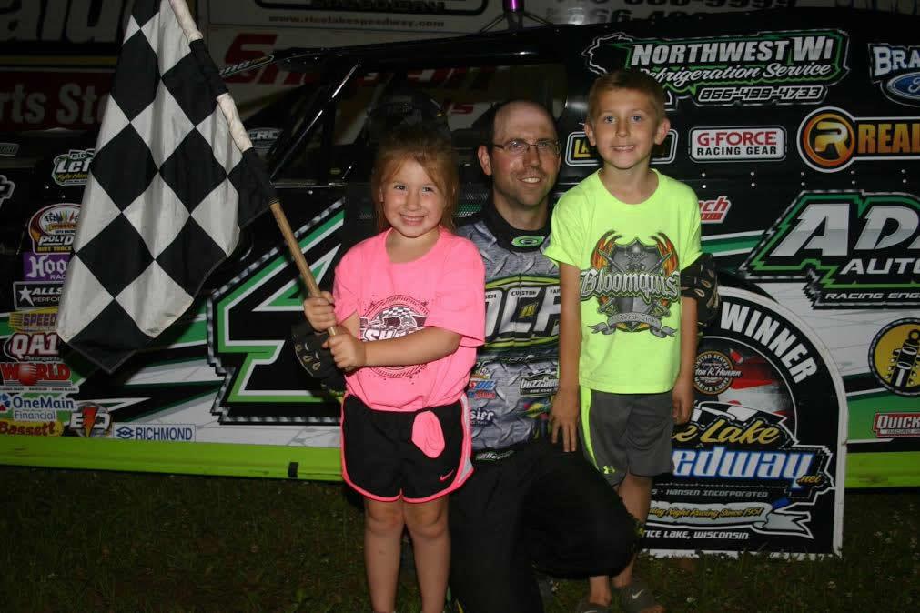 Buzzy Adams Wins at Rice Lake Speedway