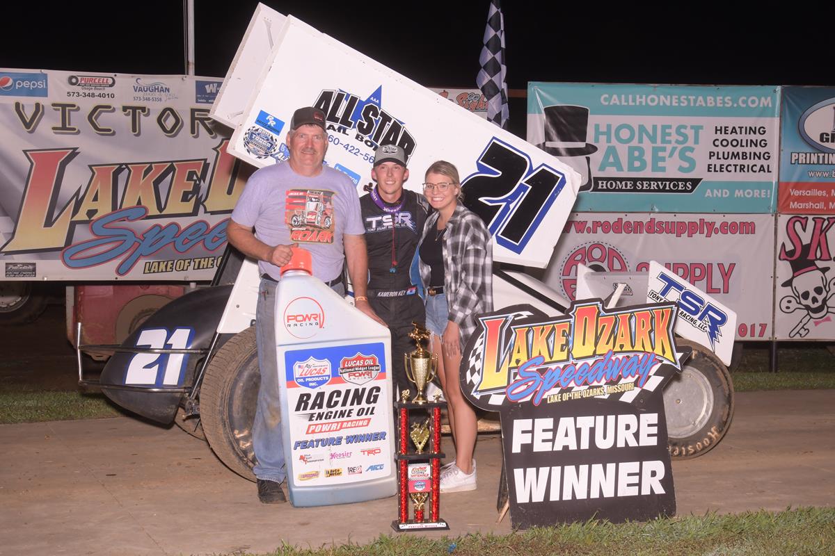 Kameron Key Perfect in Lake Ozark Speedway POWRi 410 Outlaw Weekend Debut