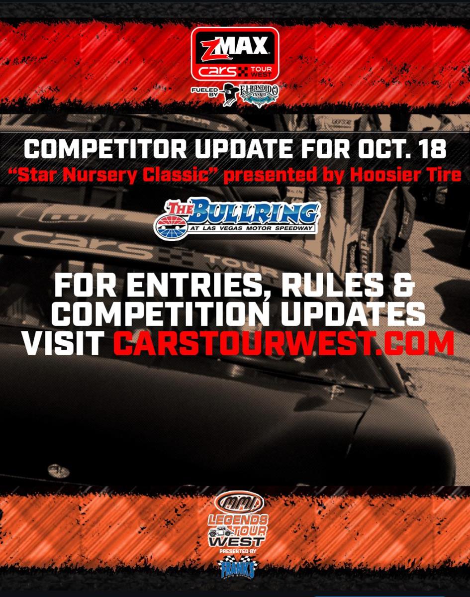 Competition Updates & Entry for Oct. 18 Star Nursery Classic Presented By Hoosier Tire