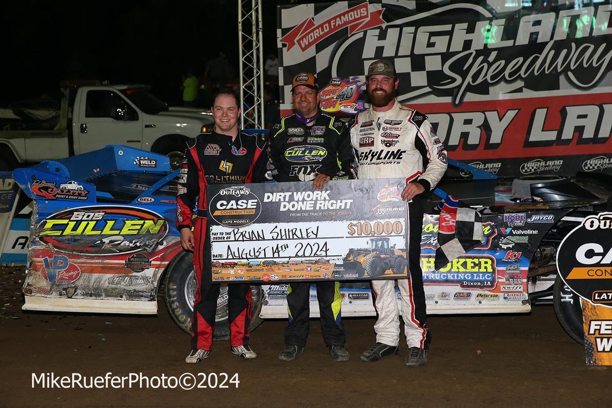 Highland Speedway (Highland, IL) – World of Outlaws – Beat the Heat 40 – August 14th, 2024. (Mike Ruefer Photo)