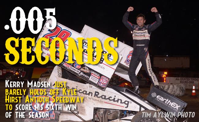 Madsen Wins at Antioch in Closest Outlaws Finish Ever