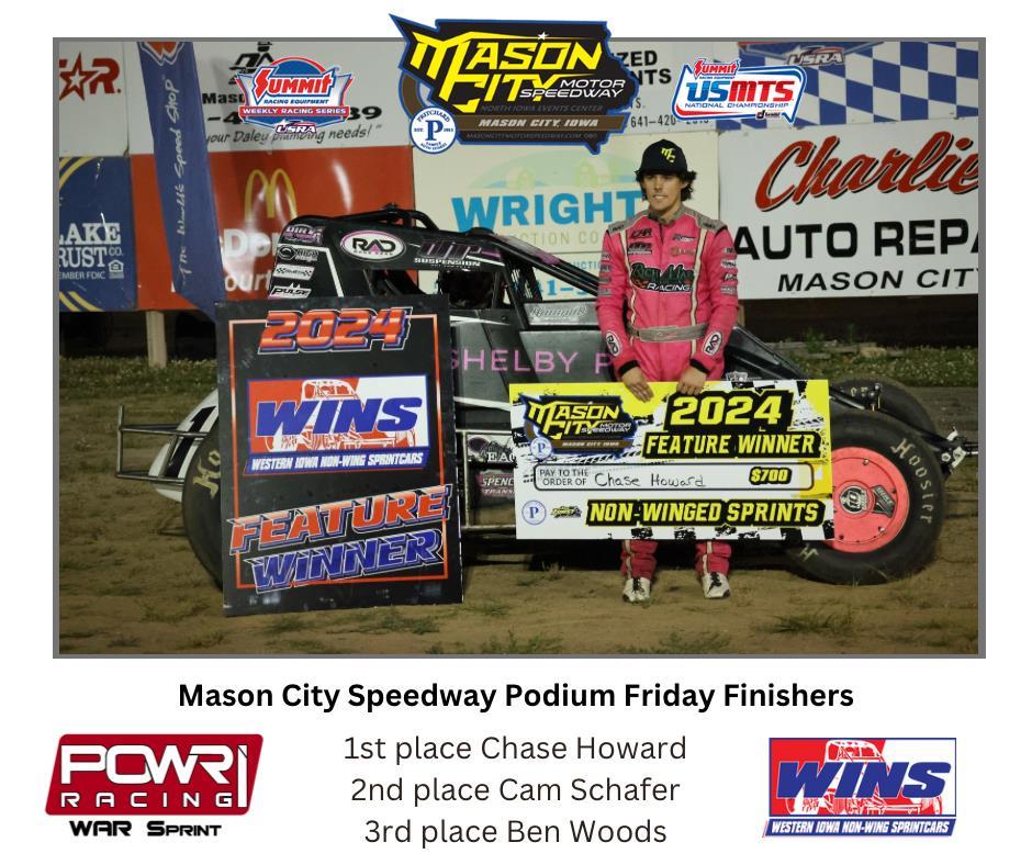 Friday & Saturday Podium Winners - Mason City Speeday
