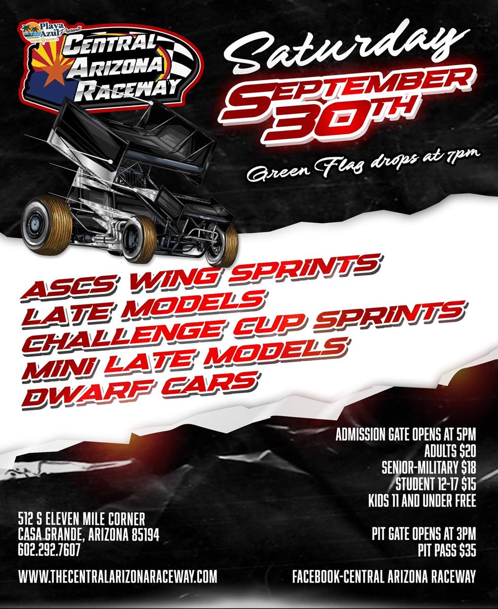 ASCS Southwest Region Rolling To Central Arizona This Saturday!