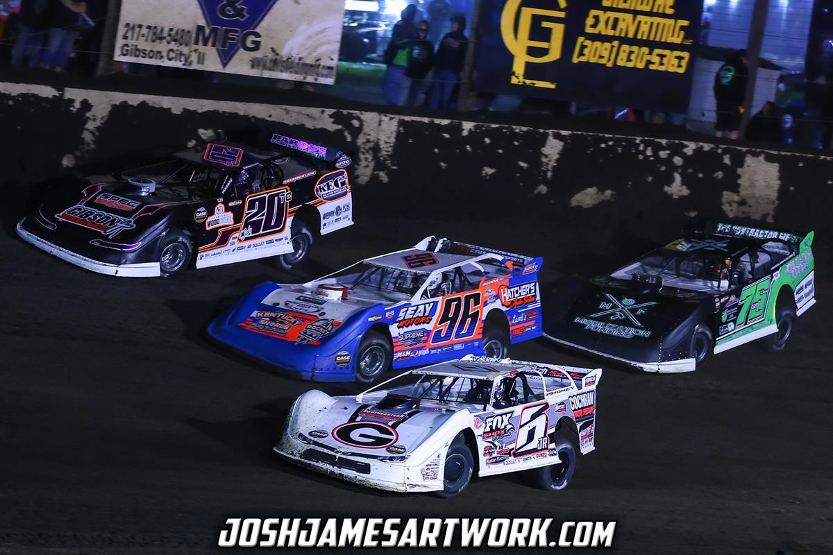 Farmer City Raceway (Farmer City, IL) – World of Outlaws Case Late Model Series – Illini 100 – April 12th-13th, 2024. (Josh James Artwork)