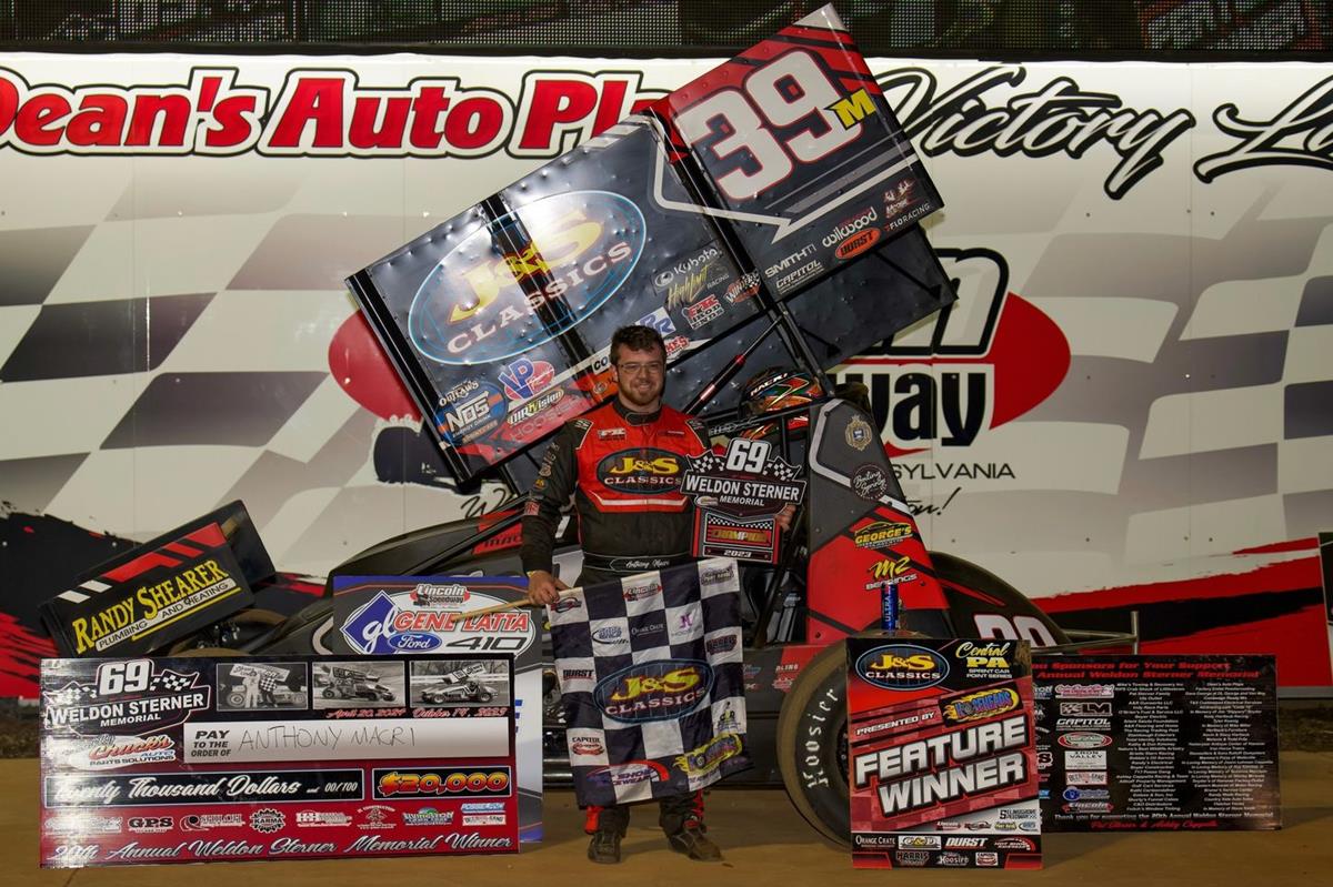 ANTHONY MACRI COMES BACK TO PA AND SCORES $20,000 WELDON STERNER WIN; Rookie Ayden Hare Impresses in First 358 Victory