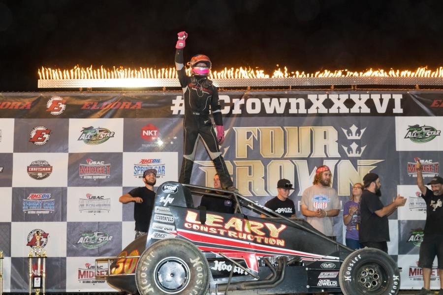 LEARY LOCKS UP 4TH SPRINT WIN OF SEASON AT ELDORA’S 4-CROWN