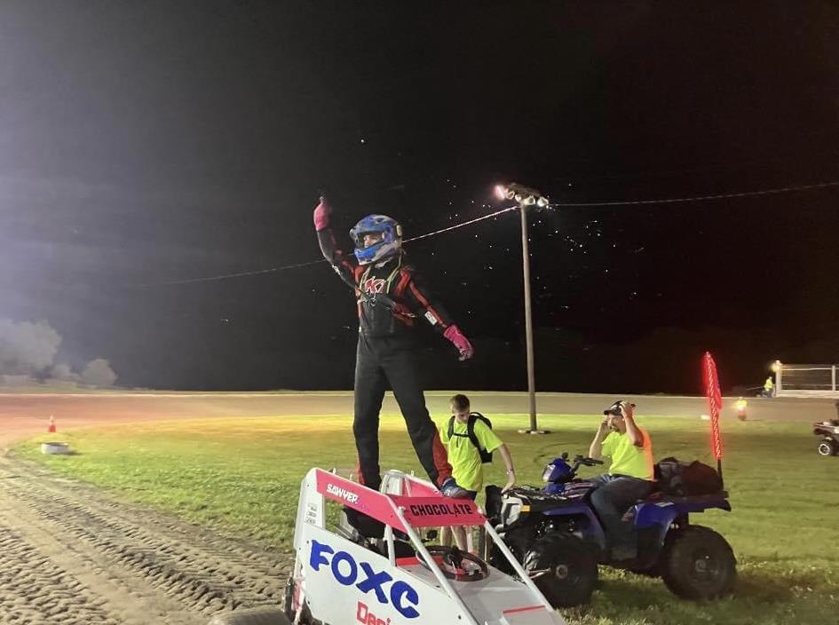 Graham, Weldon, and Zimmerman Grace NOW600 Jayhusker Victory Lane at Washington!