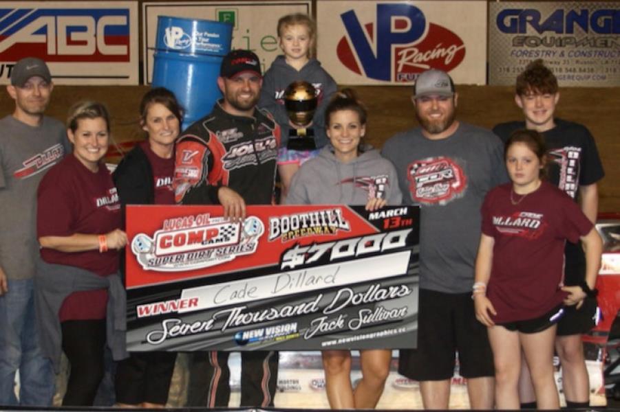 Cade Dillard races to first win of the season in Ronny Adams Memorial finale
