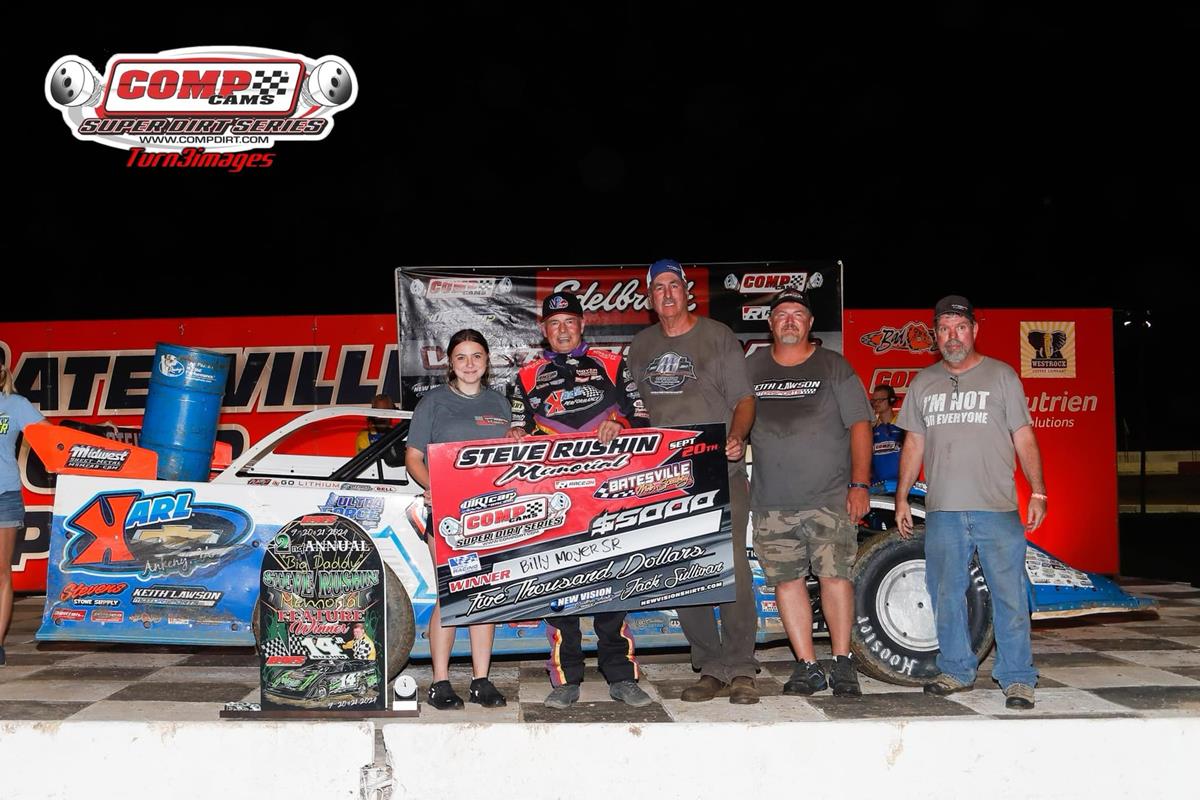 Billy Moyer won the Steve Rushin Memorial opener on Friday, September 20 at Batesville Motor Speedway (Locust Grove, Ark.).