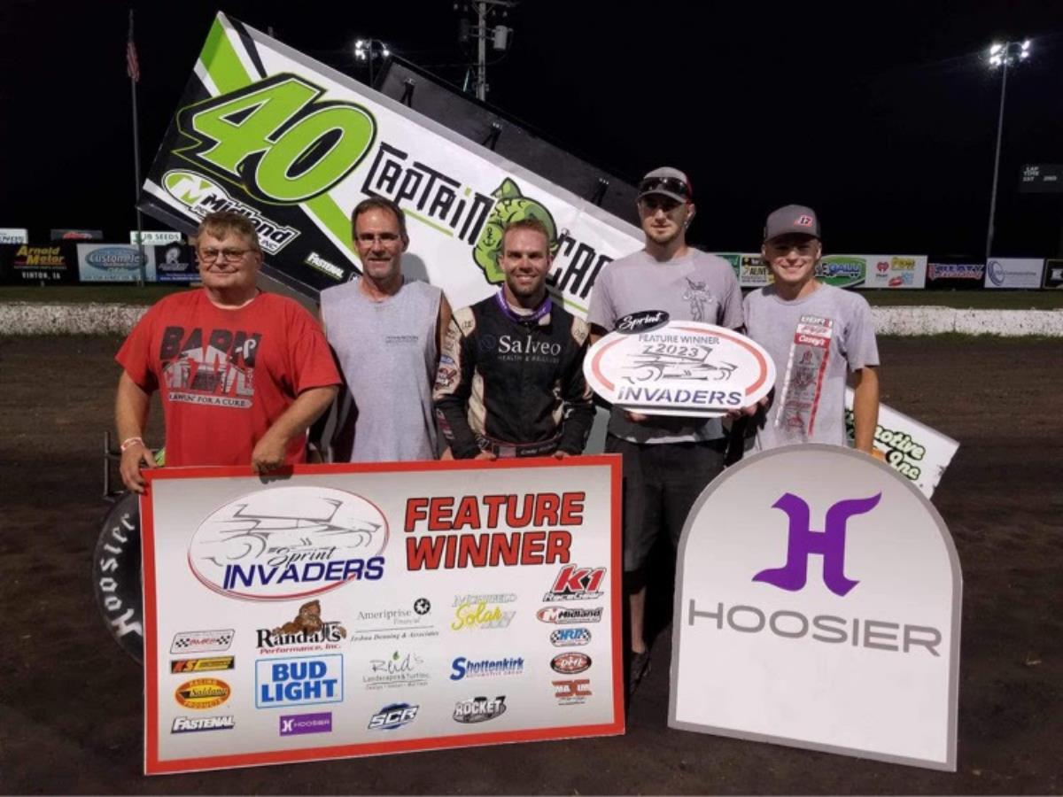 Cody Wehrle Wins Second Career Sprint Invaders Feature at the Benton County Speedway