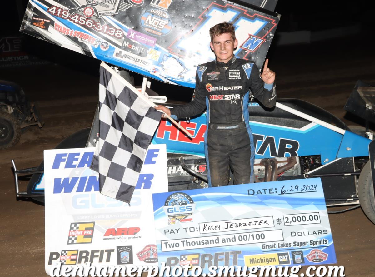KASEY JEDRZEJEK STRIKES AGAIN AT CRYSTAL MOTOR SPEEDWAY
